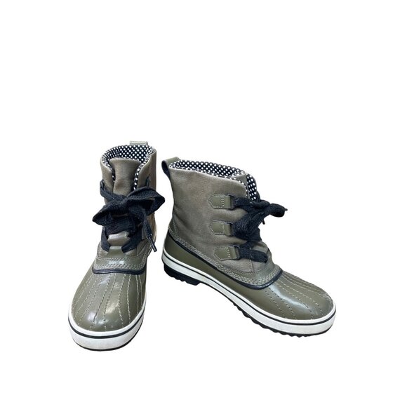 Sorel womans green fall rain winter snow boots size 7.5 SKU 9068 - Picture 1 of 14